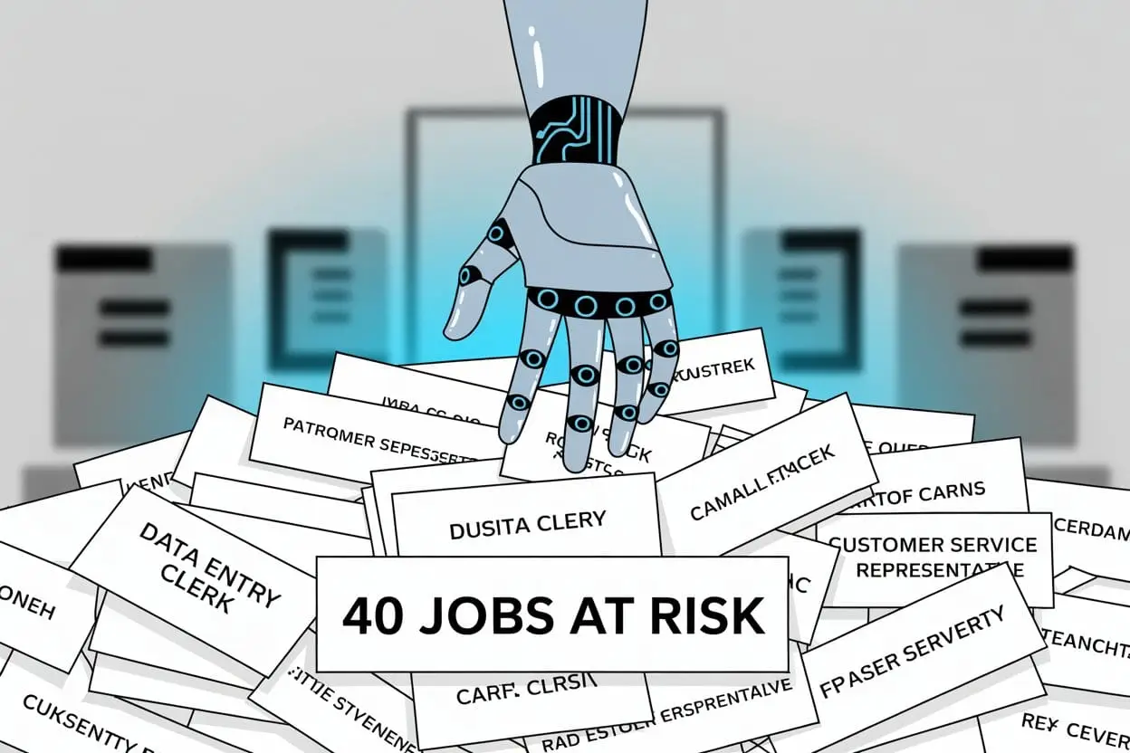 40 jobs most at risk due to AI